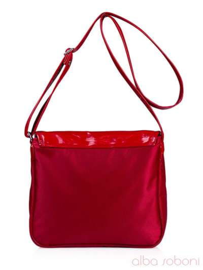 Стильна дитяча сумочка з вышивкою, модель 0182 червоний. Зображення товару, вид ззаду.