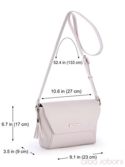 Жіноча сумка маленька, модель 170091 білий. Зображення товару, вид додатковий.