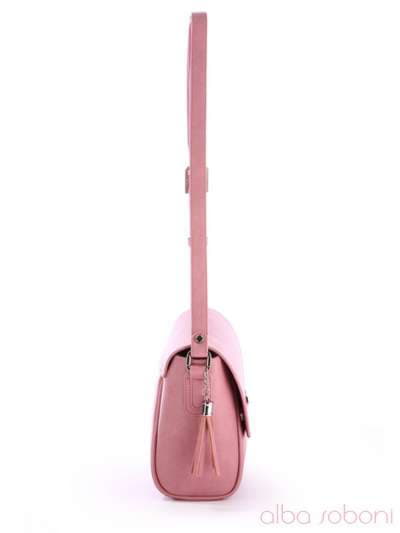 Літня сумка маленька, модель 170093 рожевий. Зображення товару, вид збоку.