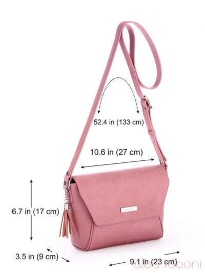 Літня сумка маленька, модель 170093 рожевий. Зображення товару, вид додатковий.
