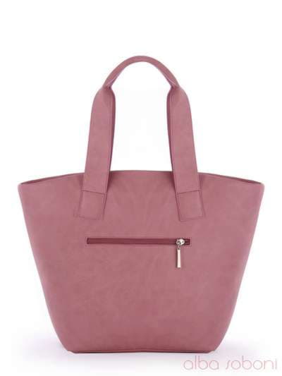 Стильна сумка, модель 170073 рожевий. Зображення товару, вид ззаду.
