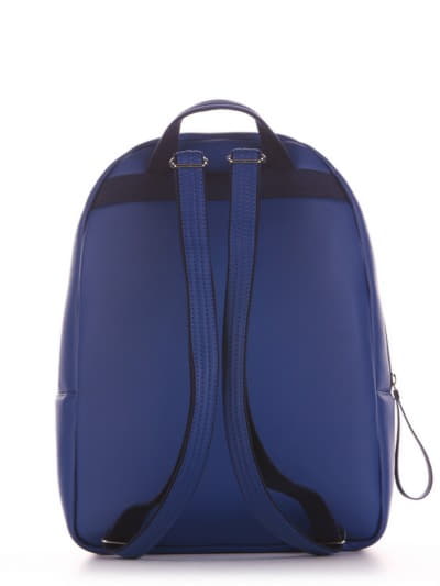 Брендовий рюкзак з вышивкою, модель 191545 синій. Зображення товару, вид ззаду.