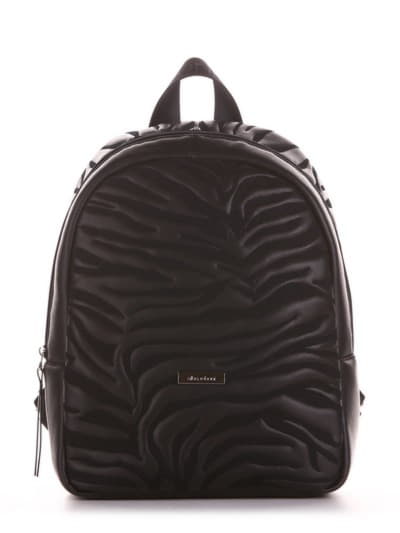 Модний рюкзак, модель 191551 чорний. Зображення товару, вид спереду.