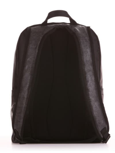 Шкільний рюкзак, модель 191602 чорно-сірий. Зображення товару, вид ззаду.