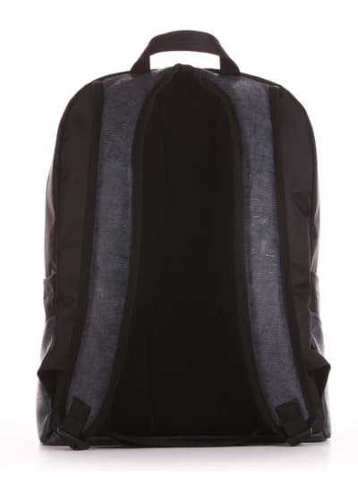 Стильний рюкзак, модель 191603 чорно-синій. Зображення товару, вид додатковий.