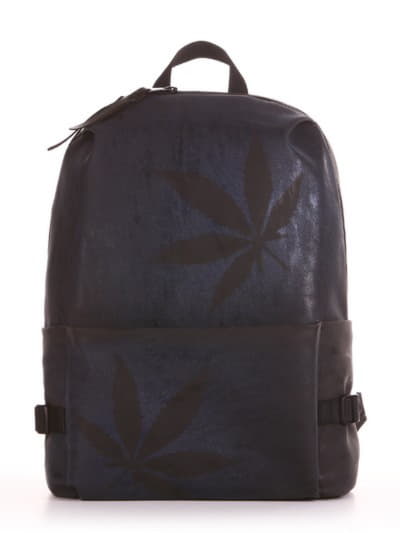 Модний рюкзак, модель 191613 чорний. Зображення товару, вид збоку.