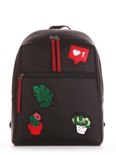 Шкільний рюкзак з вышивкою, модель 191771 чорний. Зображення товару, вид збоку.