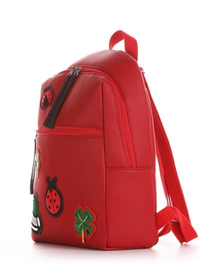 Модний рюкзак з вышивкою, модель 191772 червоний. Зображення товару, вид ззаду.