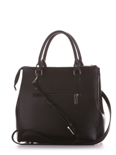 Модна сумка, модель 191521 чорний. Зображення товару, вид ззаду.