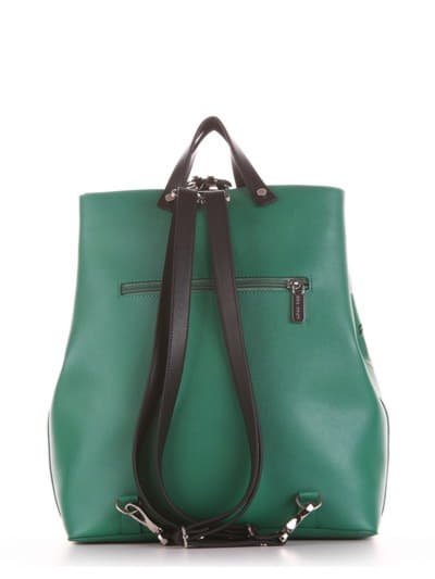 Шкільна сумка - рюкзак, модель 191712 зелений. Зображення товару, вид ззаду.