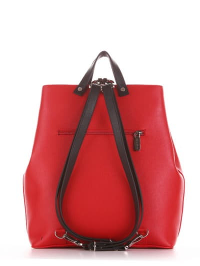 Модна сумка - рюкзак, модель 191713 червоний. Зображення товару, вид додатковий.