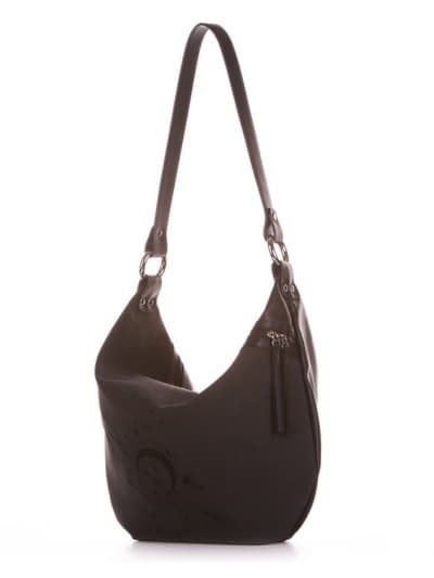 Шкільна сумочка з вышивкою, модель 191501 чорний. Зображення товару, вид збоку.