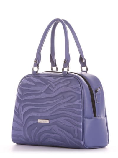 Шкільна сумочка з вышивкою, модель 191563 синьо-бузковий. Зображення товару, вид ззаду.