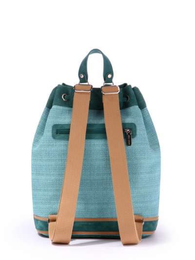 Літній рюкзак з вышивкою, модель 170285 бірюзовий-зеленый. Зображення товару, вид додатковий.