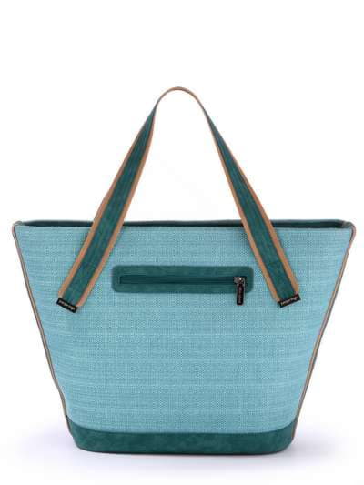 Брендова сумка з вышивкою, модель 170262 бірюзовий-зеленый. Зображення товару, вид додатковий.