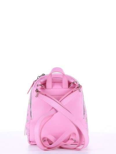 Літній міні-рюкзак з вышивкою, модель 180145 рожевий. Зображення товару, вид ззаду.