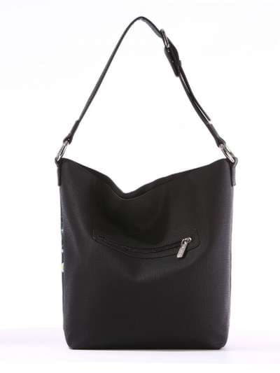 Жіноча сумка з вышивкою, модель 180004 чорний. Зображення товару, вид додатковий.
