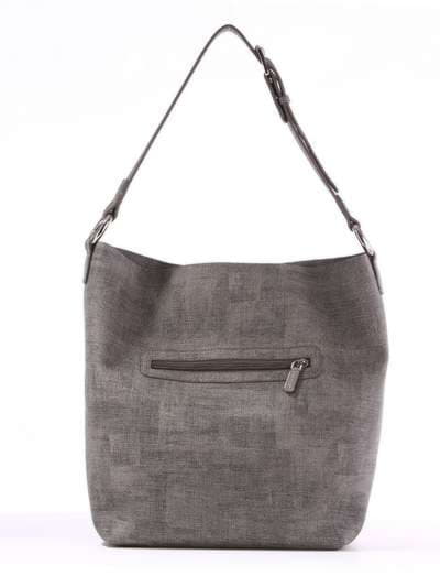 Жіноча сумка з вышивкою, модель 180006 сірий. Зображення товару, вид додатковий.
