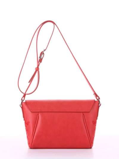 Модна сумка маленька з вышивкою, модель 180123 червоний. Зображення товару, вид додатковий.