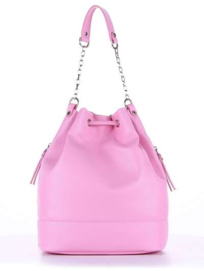 Стильна сумка з вышивкою, модель 180203 рожевий. Зображення товару, вид ззаду.