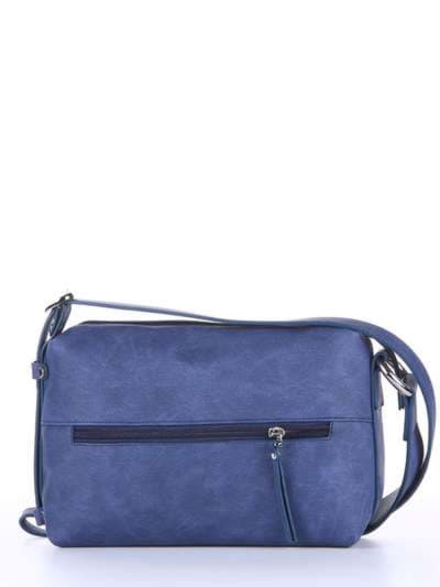 Літня сумка через плече з вышивкою, модель 180225 синій. Зображення товару, вид ззаду.