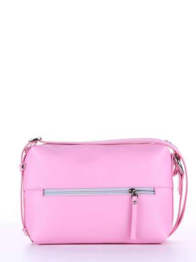 Молодіжна сумка через плече з вышивкою, модель 180226 рожевий. Зображення товару, вид ззаду.