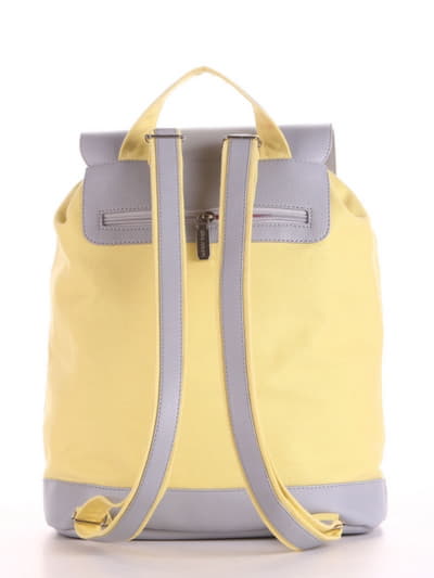 Жіночий рюкзак з вышивкою, модель 190064 жовтий. Зображення товару, вид ззаду.