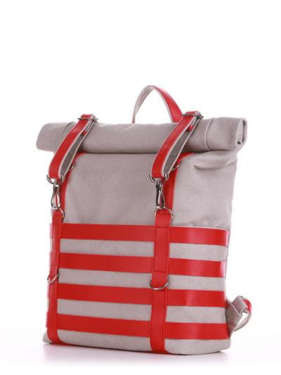 Літній рюкзак, модель 190182 св. сірий. Зображення товару, вид збоку.
