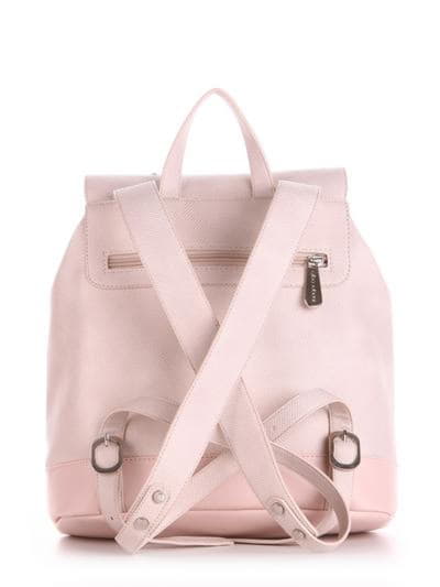 Літній рюкзак, модель 190336 бежевий-рожевий. Зображення товару, вид ззаду.