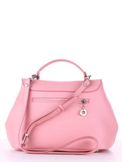 Модна сумка, модель 190009 пудрово-рожевий. Зображення товару, вид ззаду.