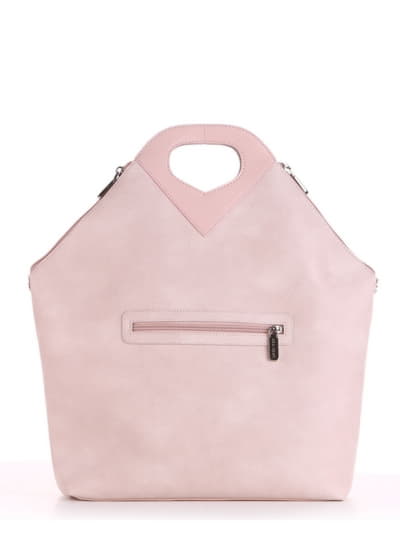 Літня сумка, модель 190036 бежевий-рожевий. Зображення товару, вид ззаду.