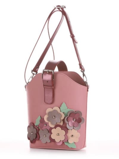 Літня сумка, модель 190263 пудрово-рожевий. Зображення товару, вид збоку.