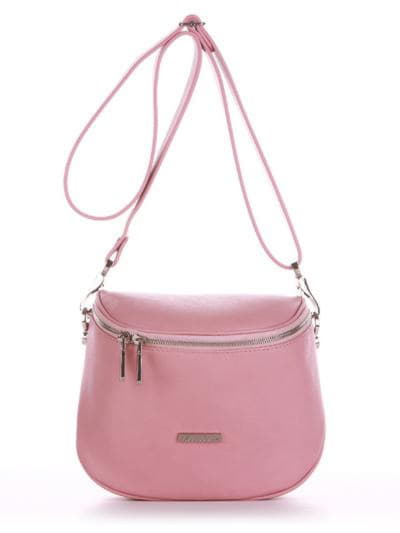 Брендова сумка через плече, модель 190343 пудрово-рожевий. Зображення товару, вид спереду.