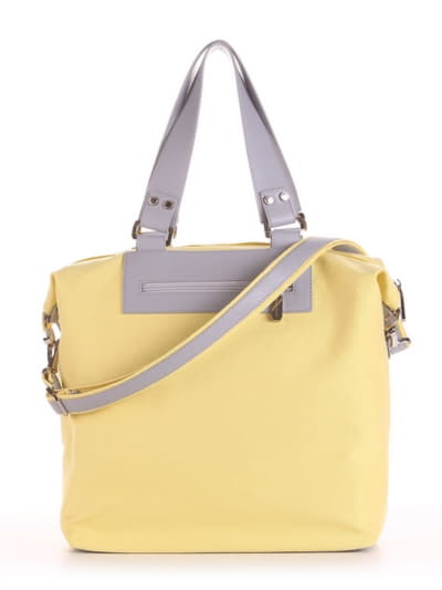 Брендова сумка з вышивкою, модель 190054 жовтий. Зображення товару, вид ззаду.