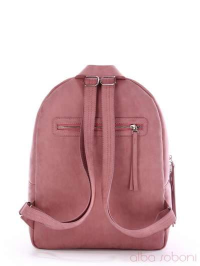 Жіночий рюкзак з вышивкою, модель 170141 рожевий. Зображення товару, вид ззаду.