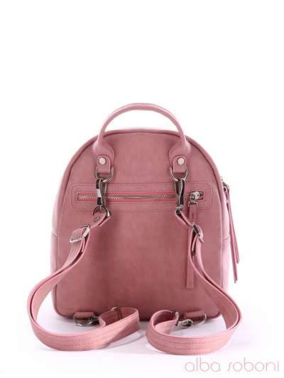 Літній рюкзак з вышивкою, модель 170151 рожевий. Зображення товару, вид ззаду.