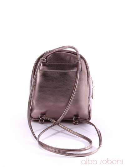 Літній міні-рюкзак, модель 170246 темне срібло. Зображення товару, вид ззаду.