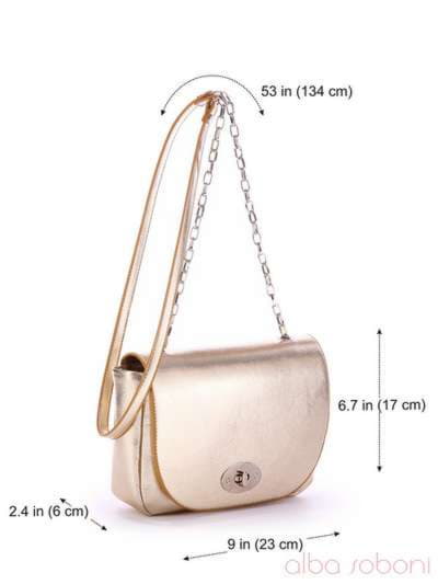 Жіноча сумка маленька, модель 170252 золото. Зображення товару, вид додатковий.