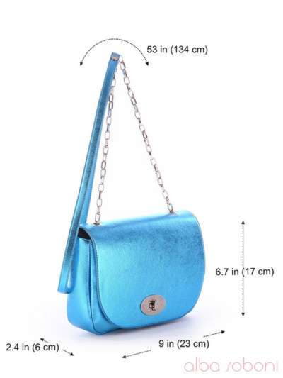 Жіноча сумка маленька, модель 170254 блакитний. Зображення товару, вид додатковий.