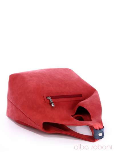 Літня сумка з вышивкою, модель 170226 червоний. Зображення товару, вид ззаду.