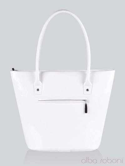Літня сумка з вышивкою, модель 141132 білий. Зображення товару, вид ззаду.