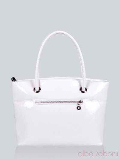 Літня сумка з вышивкою, модель 141142 білий. Зображення товару, вид ззаду.