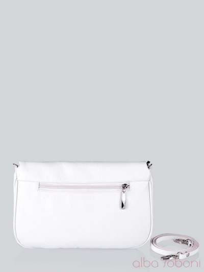 Літня сумка з вышивкою, модель 141180 білий. Зображення товару, вид ззаду.