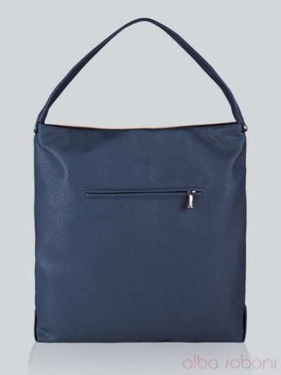 Стильна сумка з вышивкою, модель 141190 коричнево-чорний. Зображення товару, вид ззаду.