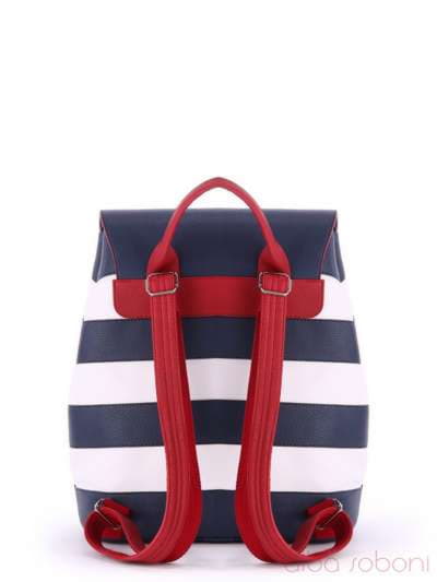 Брендовий рюкзак, модель 170011 синьо-червоний. Зображення товару, вид ззаду.