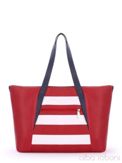 Стильна сумка, модель 170002 червоно-синій. Зображення товару, вид ззаду.