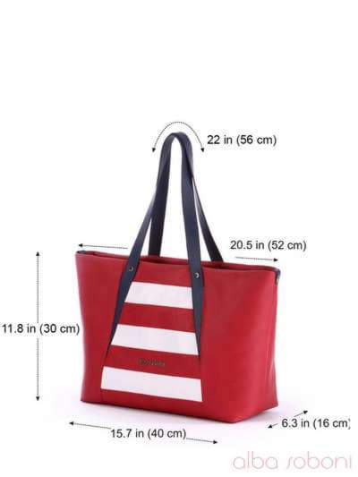 Стильна сумка, модель 170002 червоно-синій. Зображення товару, вид додатковий.