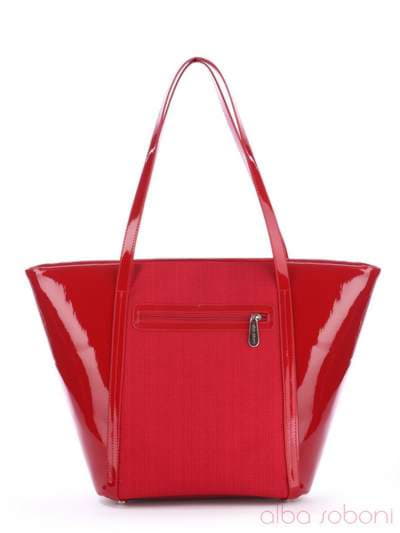 Брендова сумка з вышивкою, модель 170031 червоний. Зображення товару, вид ззаду.