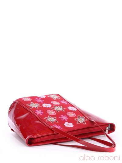 Брендова сумка з вышивкою, модель 170031 червоний. Зображення товару, вид додатковий.