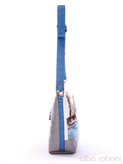 Літня сумка з вышивкою, модель 170181 сіро-блакитний. Зображення товару, вид додатковий.